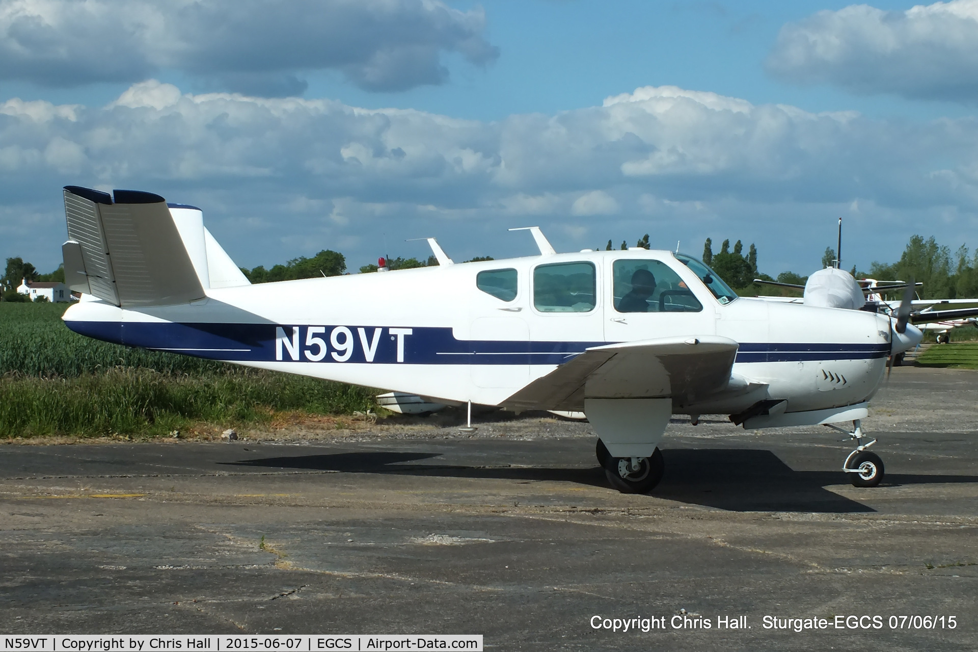 N59VT, 1959 Beech K35 Bonanza C/N D-5897, at the Sturgate Summer flyin