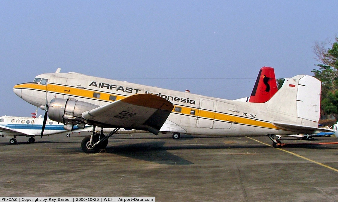 PK-OAZ, 1944 Douglas DC-3 (C-47A-80-DL) C/N 19623, Douglas DC-3C-47A-80-DL [19623] (Airfast Indonesia) Jakarta-Halim Perdanakusuma Int~PK 25/10/2006