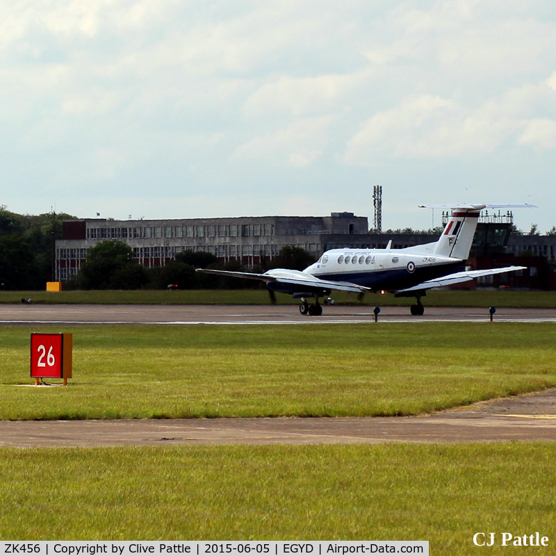 ZK456, 2003 Raytheon B200 King Air C/N BB-1837, In action at RAF Cranwell EGYD