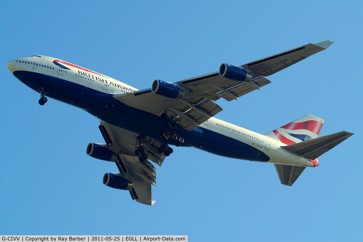 G-CIVV, 1998 Boeing 747-436 C/N 25819, Boeing 747-436 [25819] (British Airways) Home~G 25/05/2011. On approach 27R.