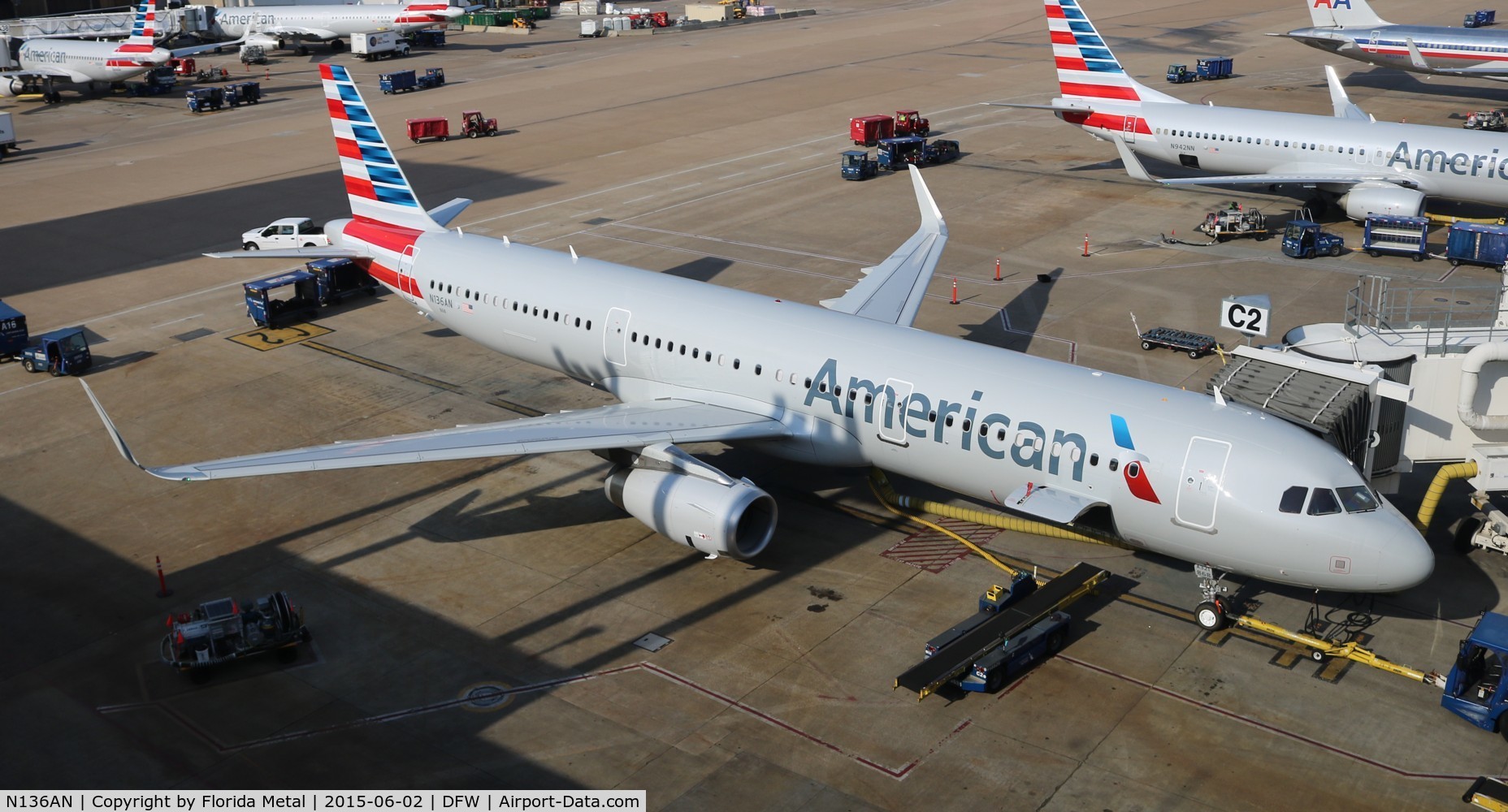 N136AN, 2015 Airbus A321-231 C/N 6532, Barely a month delivered to American