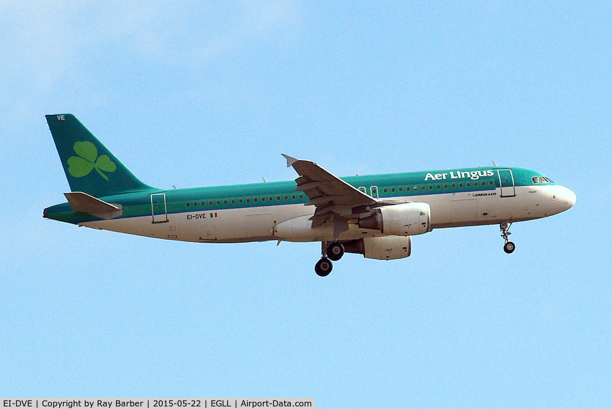 EI-DVE, 2007 Airbus A320-214 C/N 3219, Airbus A320-214 [3129] (Aer Lingus) Home~G 22/05/2015. On approach 27L.