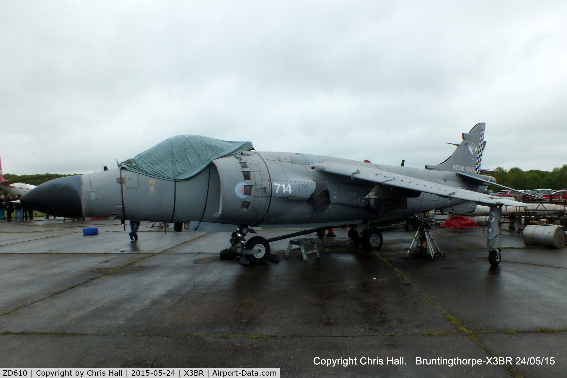 ZD610, 1985 British Aerospace Sea Harrier F/A.2 C/N 1H-912049/B43/P27, at the Cold War Jets Open Day 2015