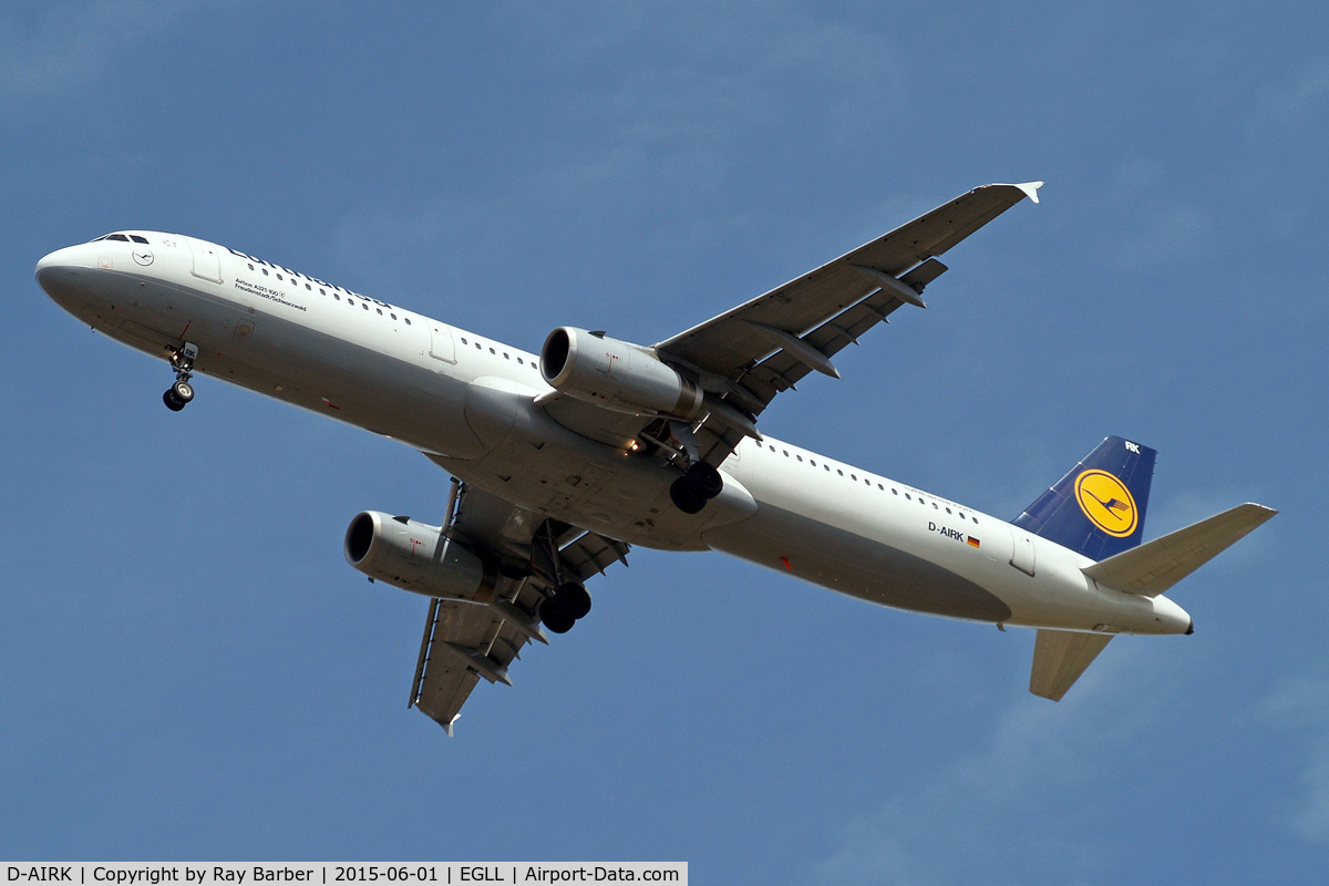 D-AIRK, 1994 Airbus A321-131 C/N 0502, Airbus A321-131 [0502] (Lufthansa) Home~G 01/06/2015. On approach 27R.