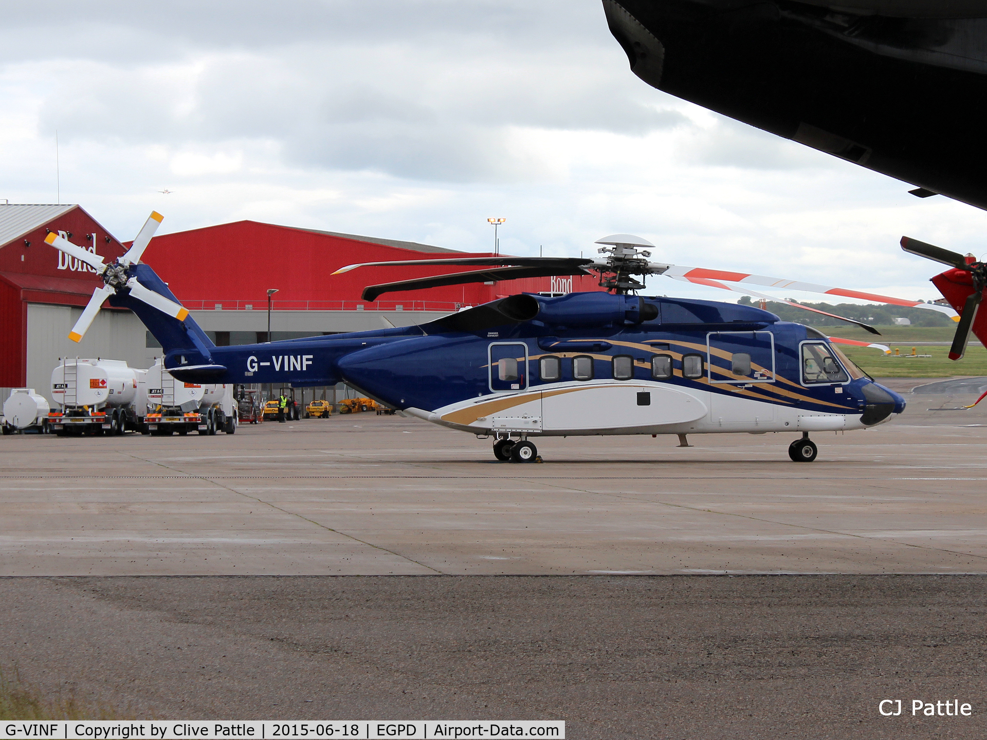 G-VINF, 2004 Sikorsky S-92A C/N 920008, Resting at Aberdeen Airport, Scotland EGPD, a new addition to the fleet