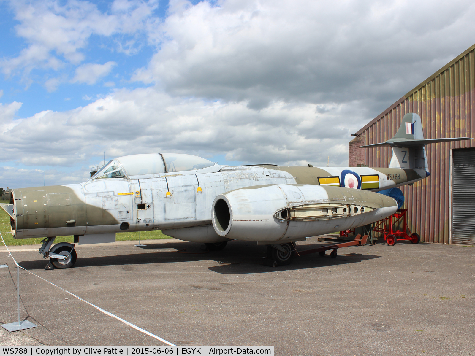 WS788, 1954 Gloster Meteor NF(T).14 C/N Not found WS788, On display at the Yorkshire Aviation Museum, Elvington, EGYK, awaiting restoration.