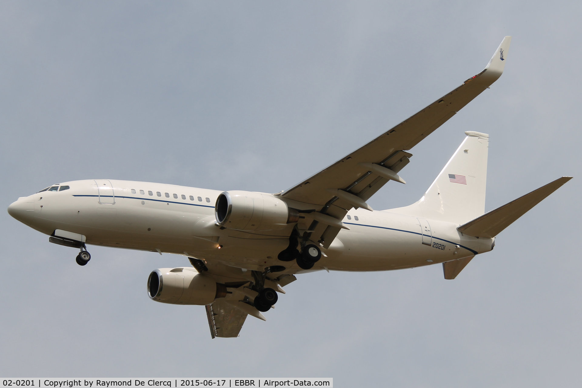 02-0201, 2000 Boeing C-40C Clipper (737-7BC BBJ) C/N 30755, Landing at Brussels airport.