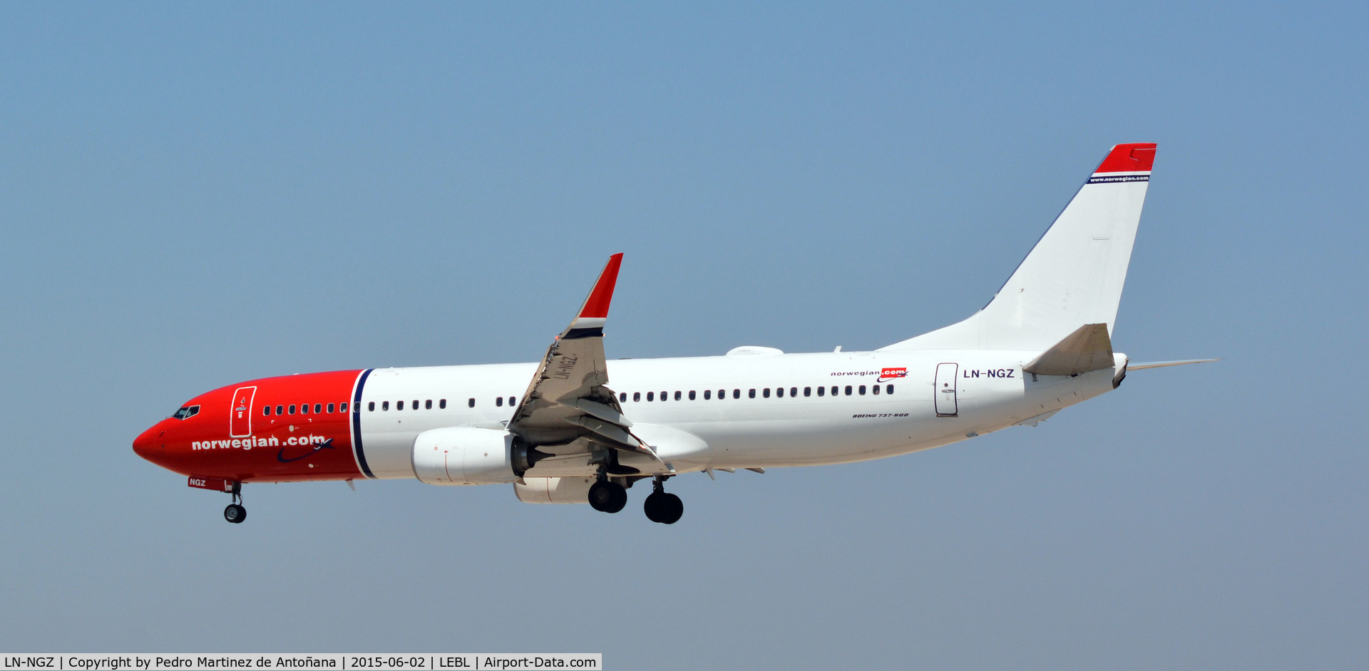 LN-NGZ, 2014 Boeing 737-8JP C/N 41127, El Prat Barcelona - España