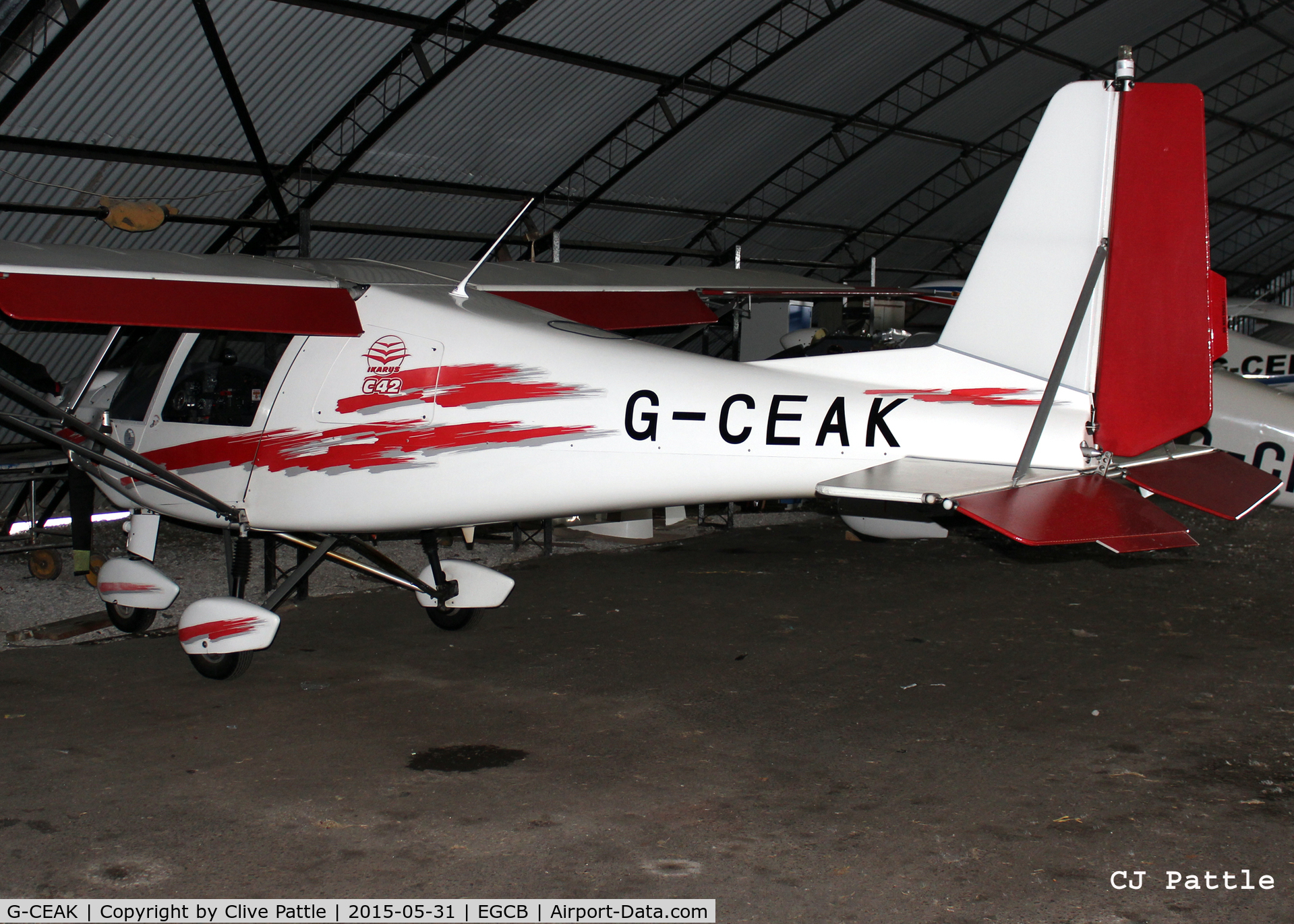 G-CEAK, 2006 Comco Ikarus C42 FB80 C/N 0606-6826, Hangared at Barton airfield, Manchester - EGCB