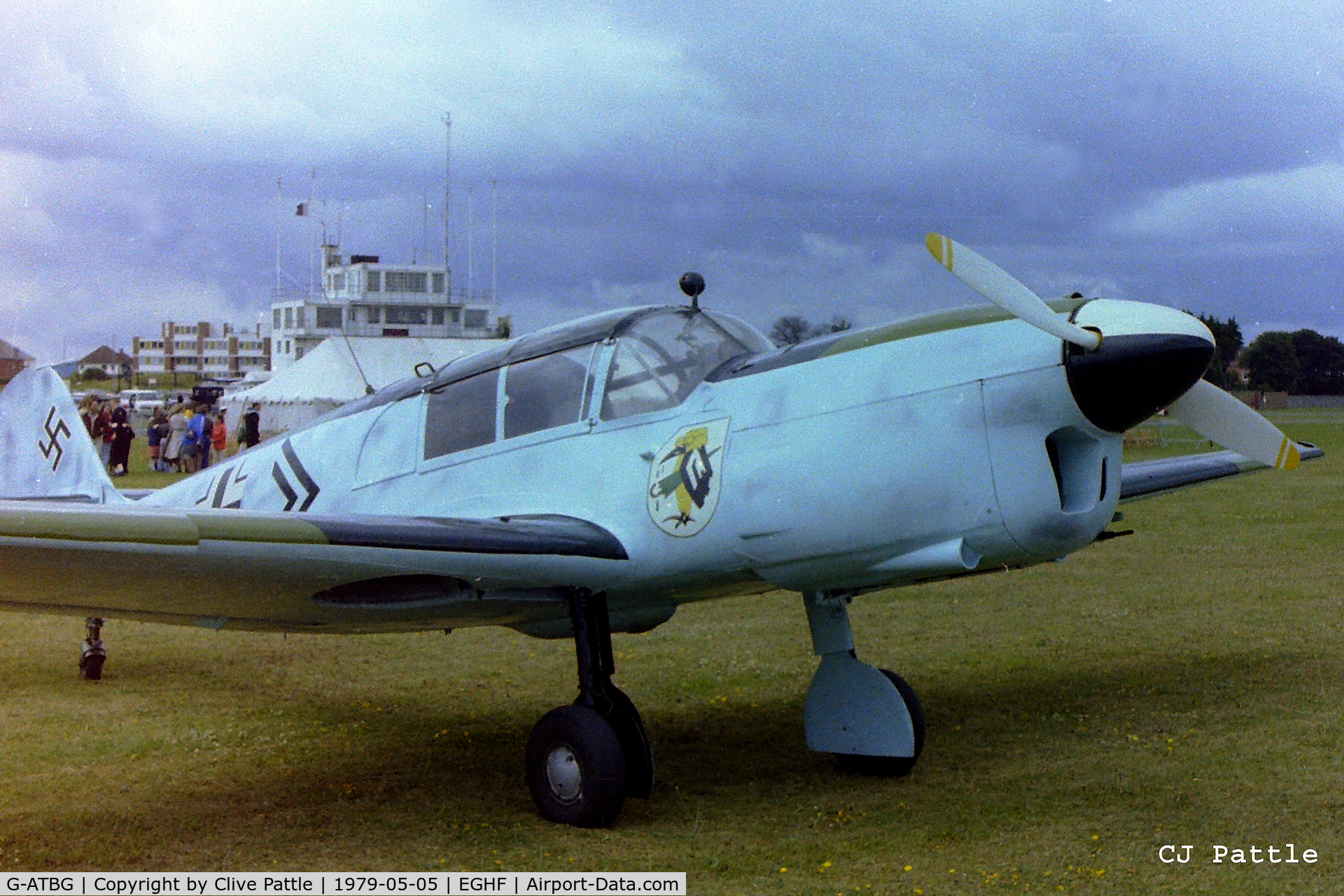 G-ATBG, 1945 Nord 1002 Pingouin II C/N 121, At the HMS Daedalus, RNAS Lee-on-Solent EGHF Air Show 1979. Pictured scanned from negative.