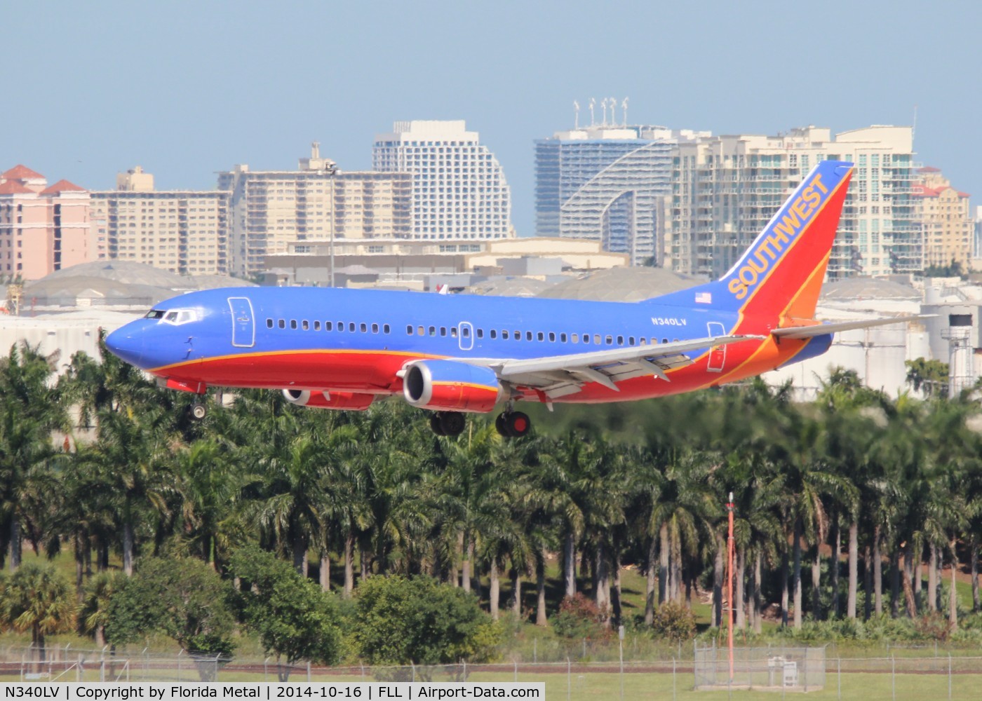 N340LV, 1987 Boeing 737-3K2 C/N 23738, Southwest 737-300