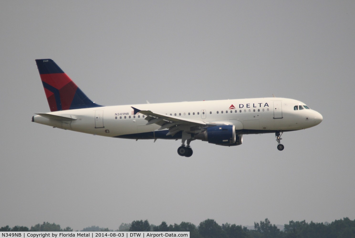 N349NB, 2002 Airbus A319-114 C/N 1815, Delta