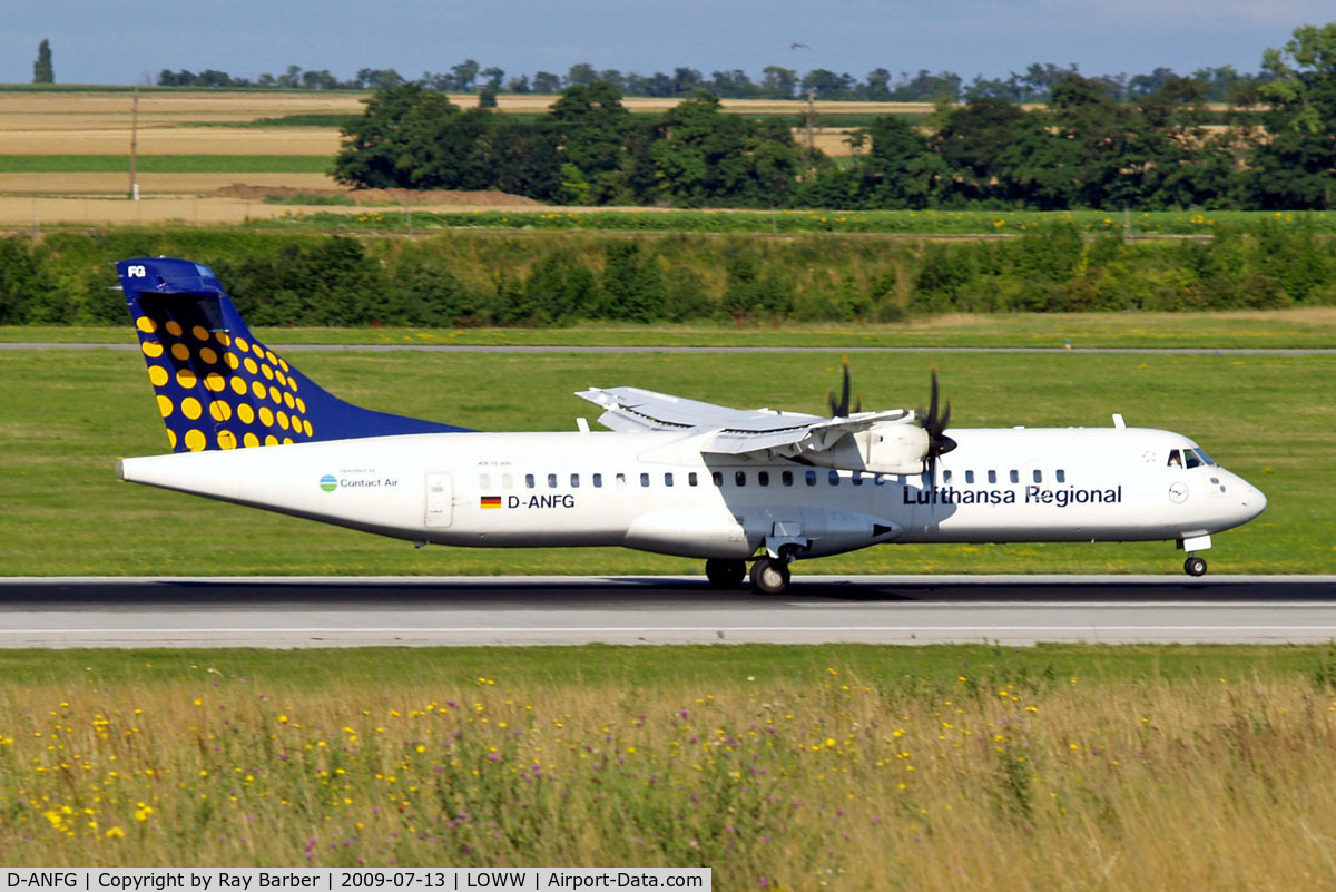 D-ANFG, 2001 ATR 72-212A C/N 658, Aerospatiale ATR-72-212A [658] (Contact Air/Lufthansa Regional) Vienna-Schwechat~OE 13/07/2009