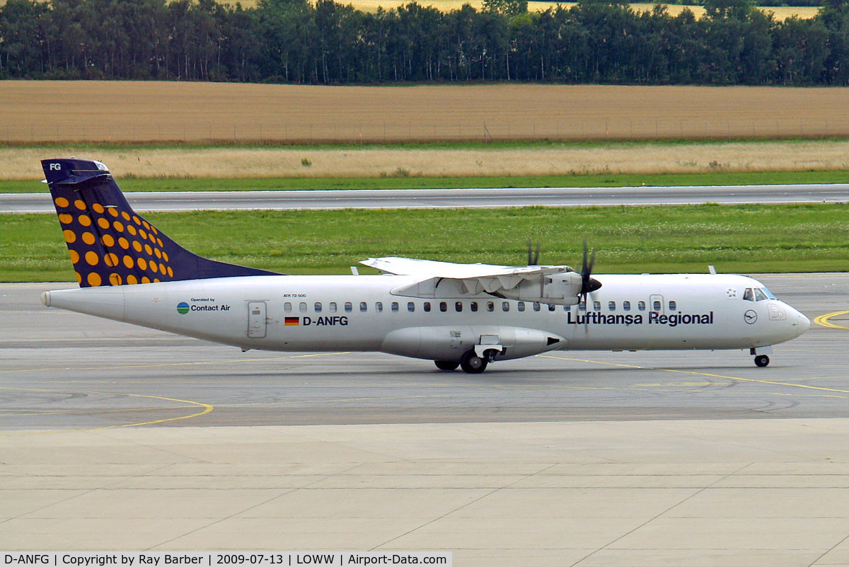 D-ANFG, 2001 ATR 72-212A C/N 658, Aerospatiale ATR-72-212A [658] (Contact Air/Lufthansa Regional) Vienna-Schwechat~OE 13/07/2009