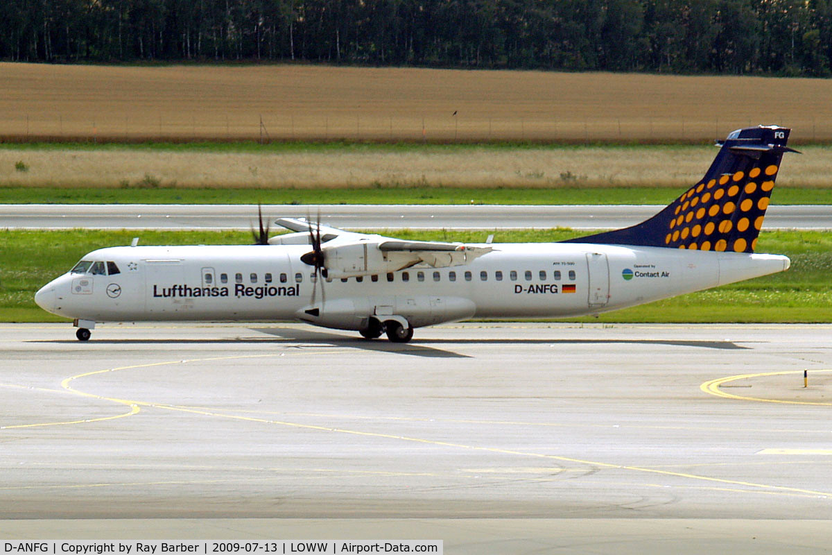 D-ANFG, 2001 ATR 72-212A C/N 658, Aerospatiale ATR-72-212A [658] (Contact Air/Lufthansa Regional) Vienna-Schwechat~OE 13/07/2009