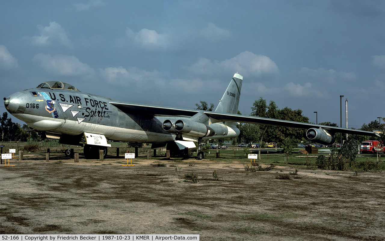 52-166, 1952 Douglas-Tulsa B-47E-25-DT Stratojet C/N 44020, on static display at the Castle Air Museum