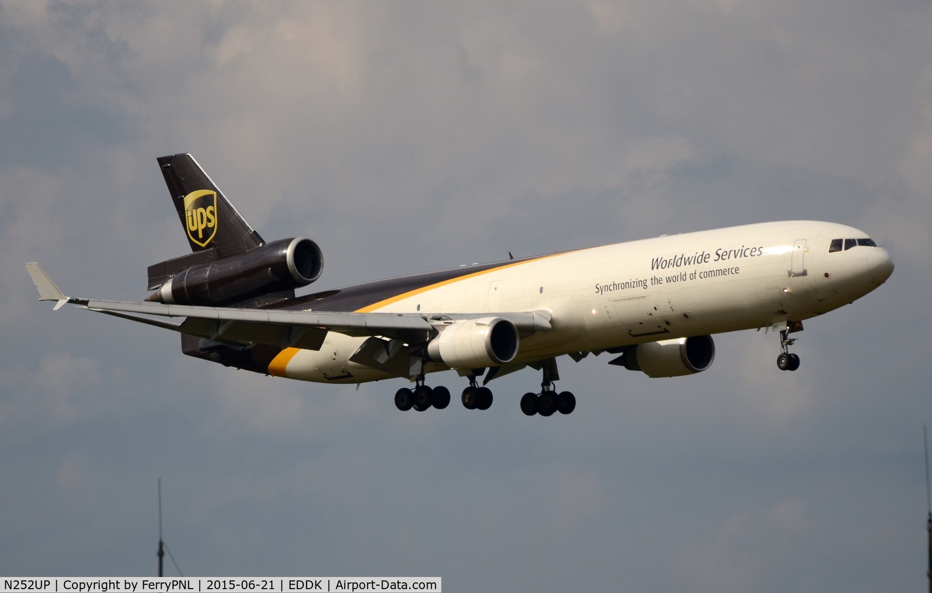 N252UP, 1996 McDonnell Douglas MD-11F C/N 48768, UPS MD11F landing in CGN