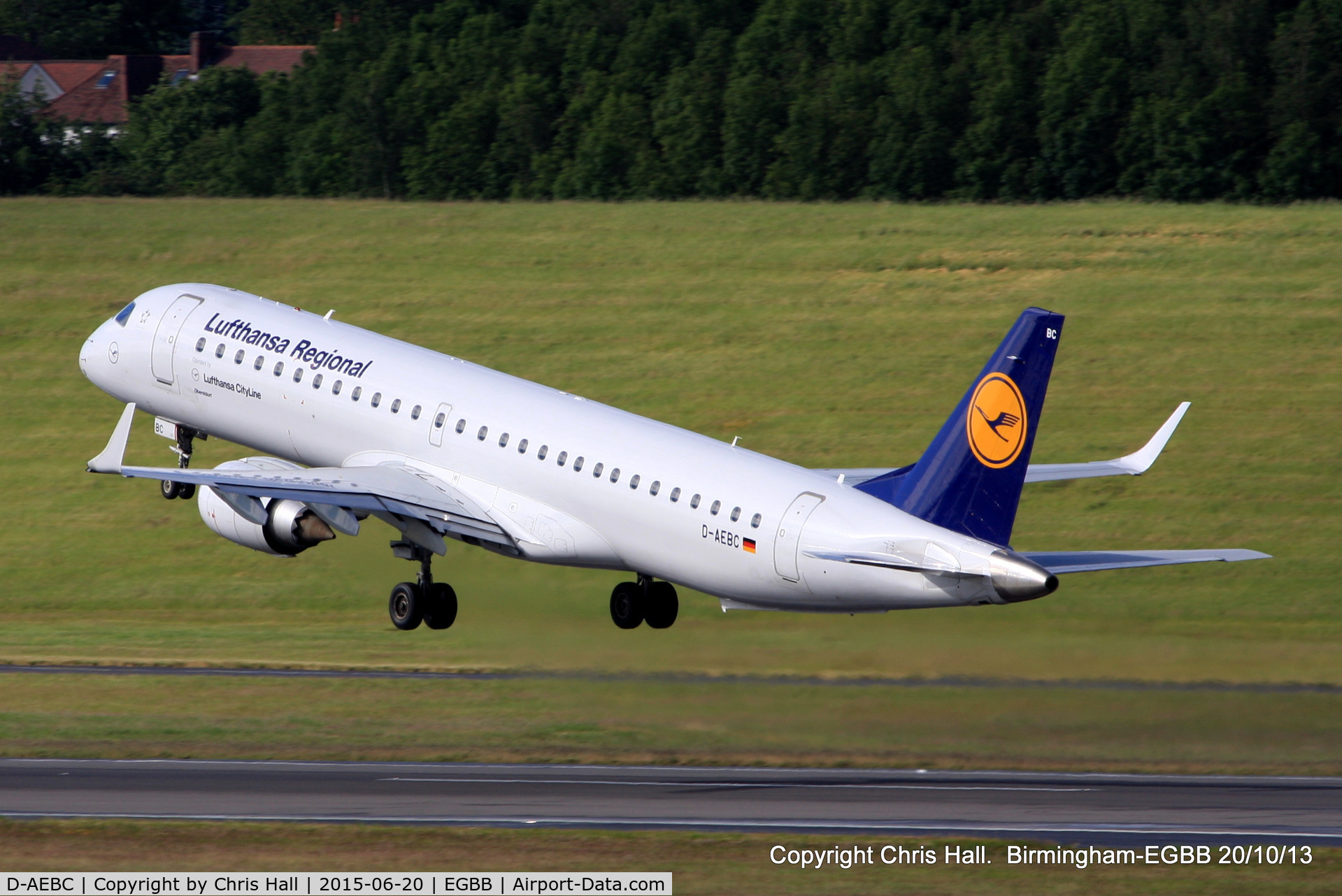 D-AEBC, 2009 Embraer 195LR (ERJ-190-200LR) C/N 19000320, Lufthansa CityLine