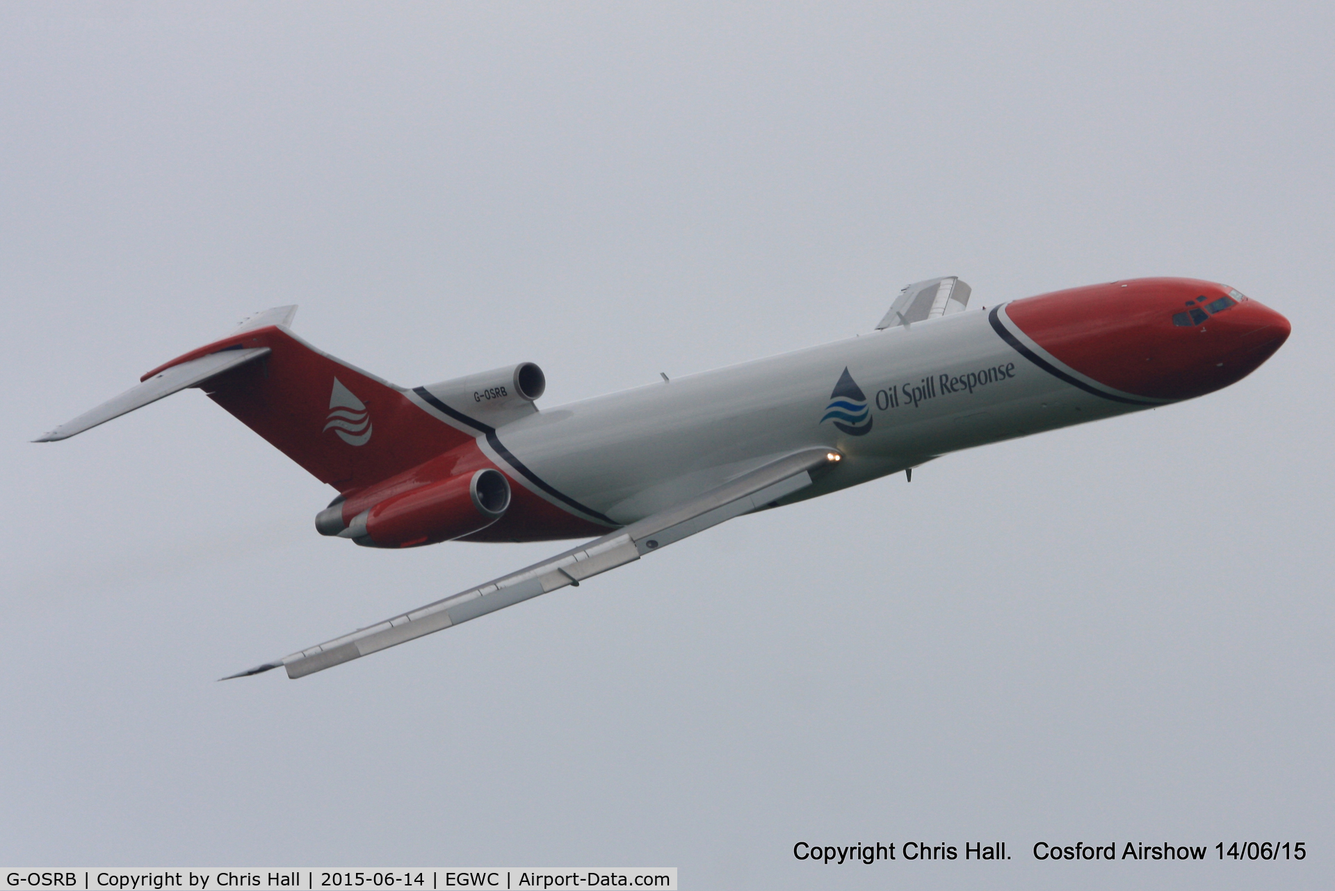 G-OSRB, 1983 Boeing 727-2S2F C/N 22929, displaying at the 2015 Cosford Airshow