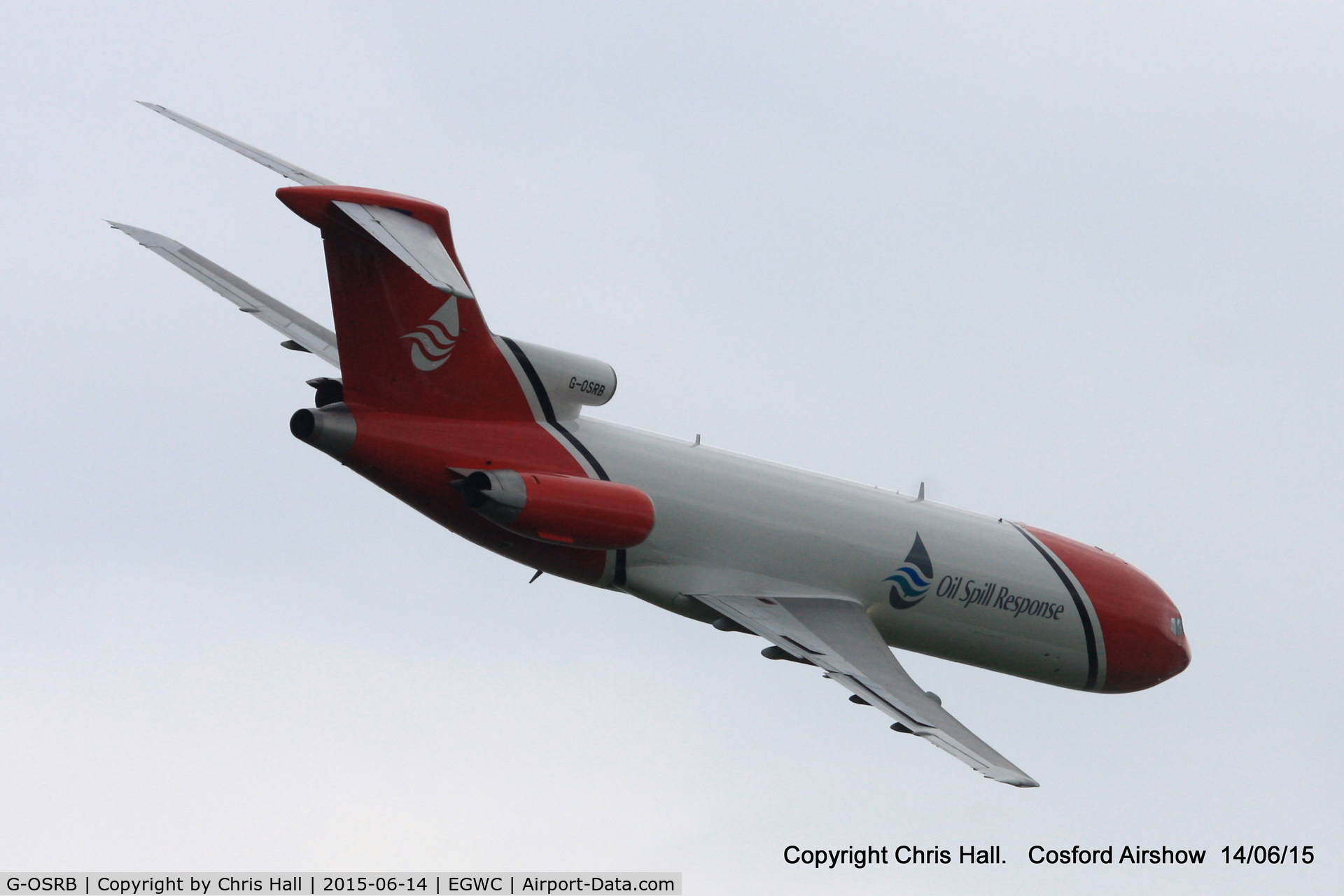 G-OSRB, 1983 Boeing 727-2S2F C/N 22929, displaying at the 2015 Cosford Airshow