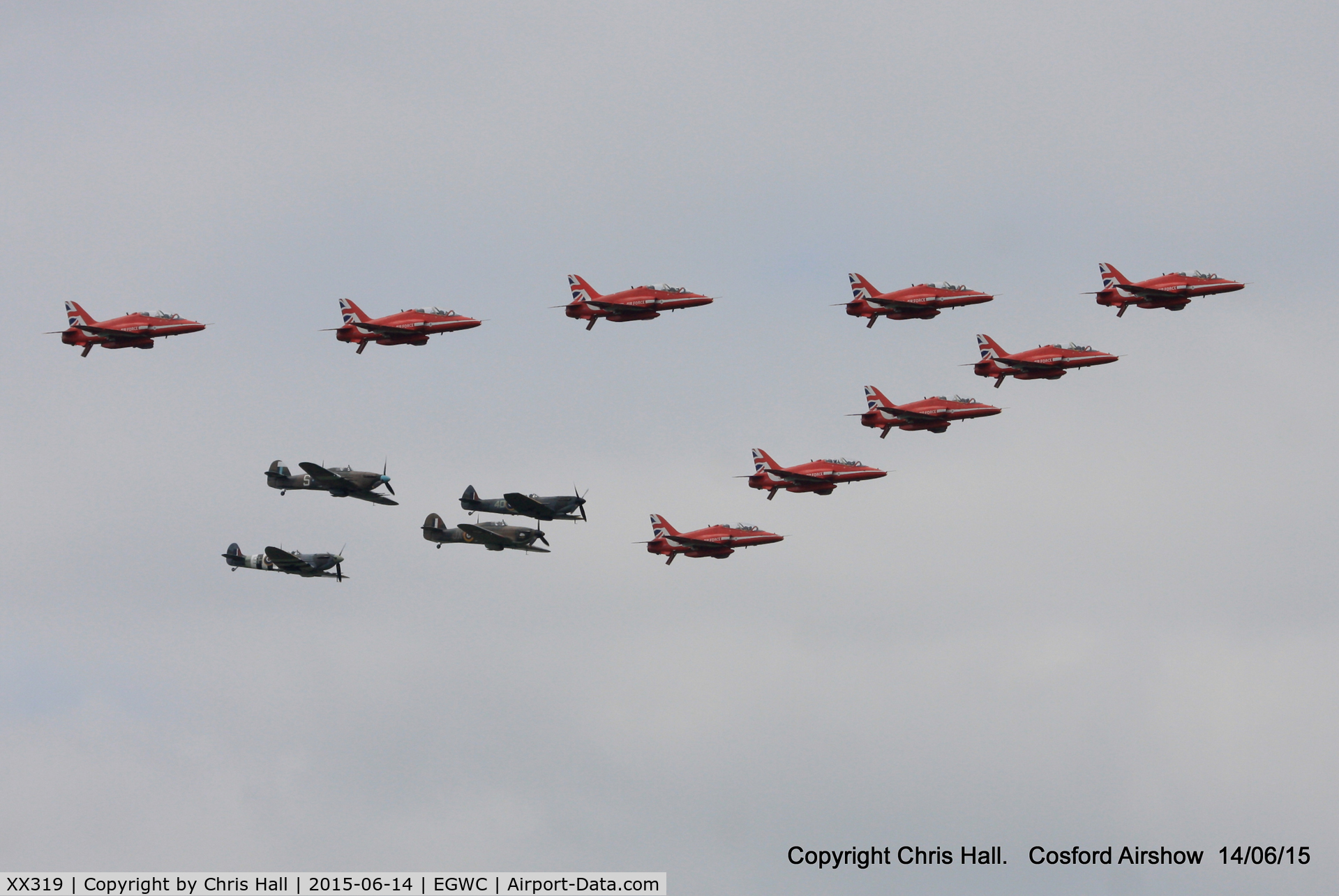 XX319, 1980 Hawker Siddeley Hawk T.1A C/N 162/312144, displaying at the 2015 Cosford Airshow