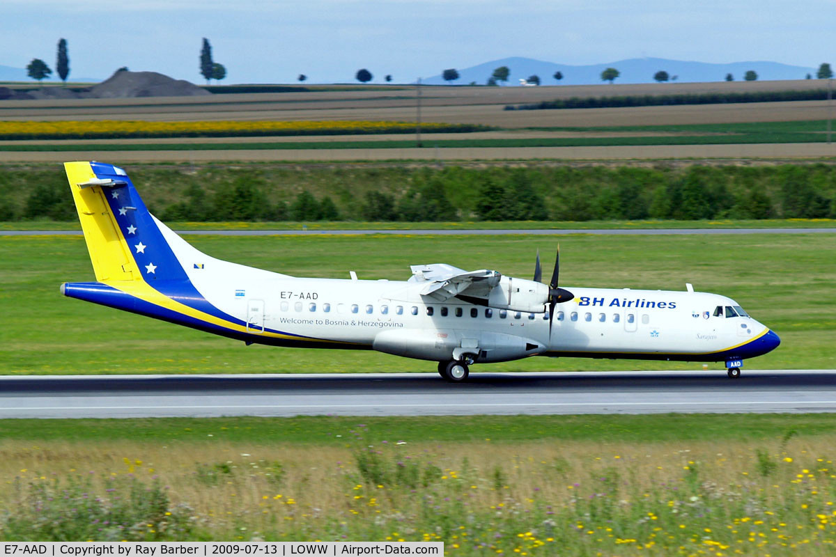 E7-AAD, 1995 ATR 72-212 C/N 464, Aerospatiale ATR-72-212 [464] (B & H Airlines) Vienna-Schwechat~OE 13/07/2009