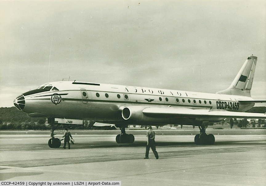 CCCP-42459, 1960 Tupolev Tu-104A C/N 06601901, Zurich Airport