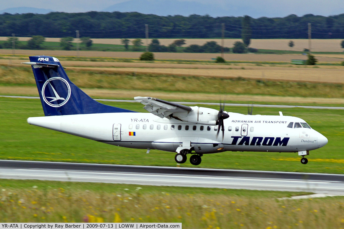 YR-ATA, 1997 ATR 42-500 C/N 566, Aerospatiale ATR-42-512 [566] (TAROM) Vienna-Schwechat~OE 13/07/2009