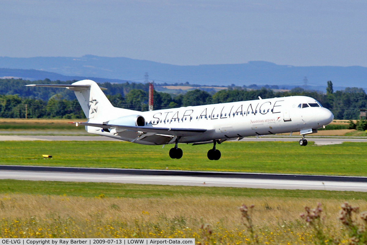 OE-LVG, 1994 Fokker 100 (F-28-0100) C/N 11520, Fokker F-100 [11520] (Austrian Arrows) Vienna-Schwechat~OE 13/07/2009