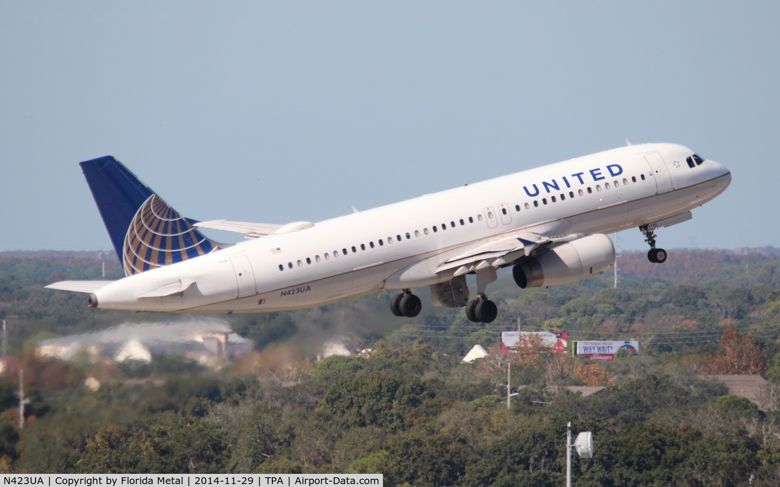 N423UA, 1995 Airbus A320-232 C/N 504, United A320