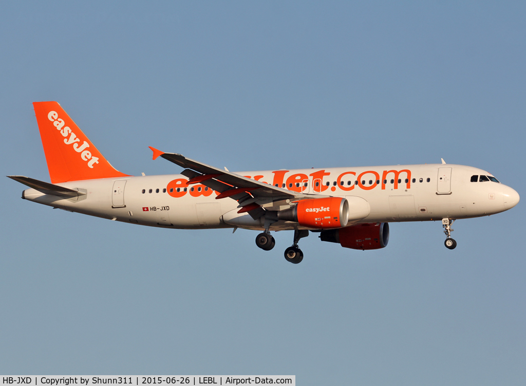 HB-JXD, 2011 Airbus A320-214 C/N 5150, Landing rwy 25R