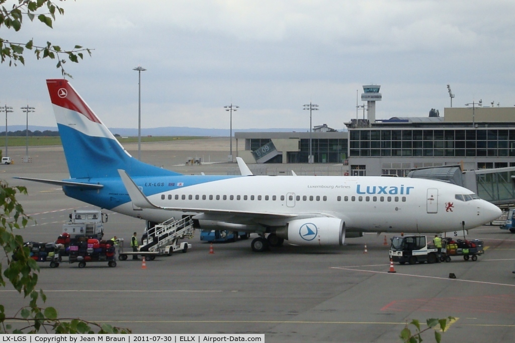 LX-LGS, 2005 Boeing 737-7C9 C/N 33956, Luxembourg - Findel Airport is the country's only International Airport with a handling capacity of 2 million passengers ++/year. Hub for Luxair & Cargolux.