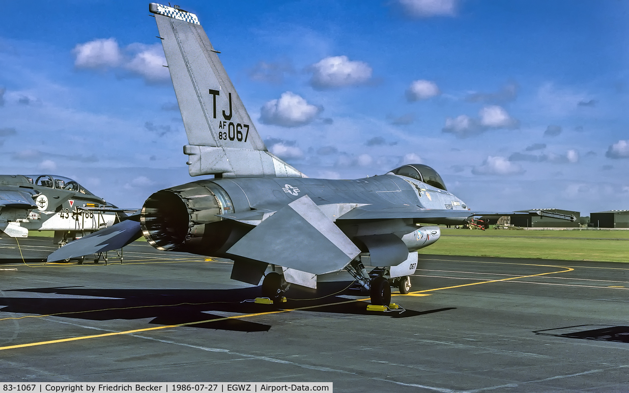 83-1067, 1983 General Dynamics F-16A Fighting Falcon C/N 61-620, static display