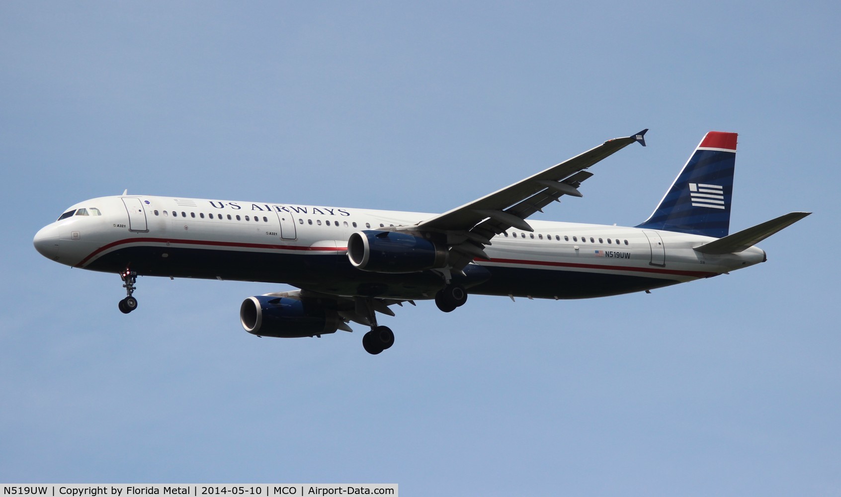 N519UW, 2009 Airbus A321-231 C/N 3881, US Airways