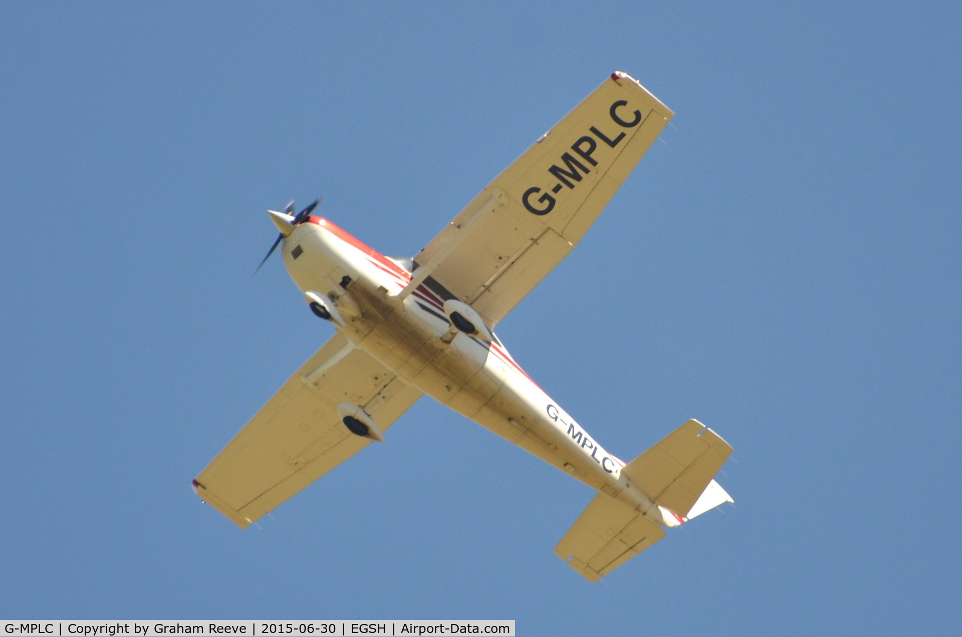 G-MPLC, 2006 Cessna 182T Skylane Skylane C/N 18281855, Over head at Norwich.