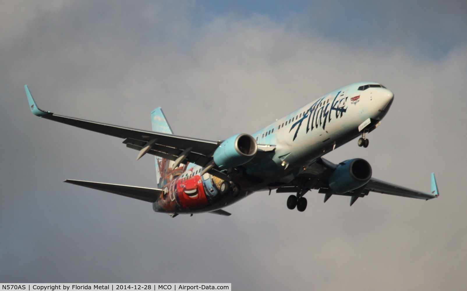 N570AS, 2007 Boeing 737-890 C/N 35185, Alaska Disneys Cars