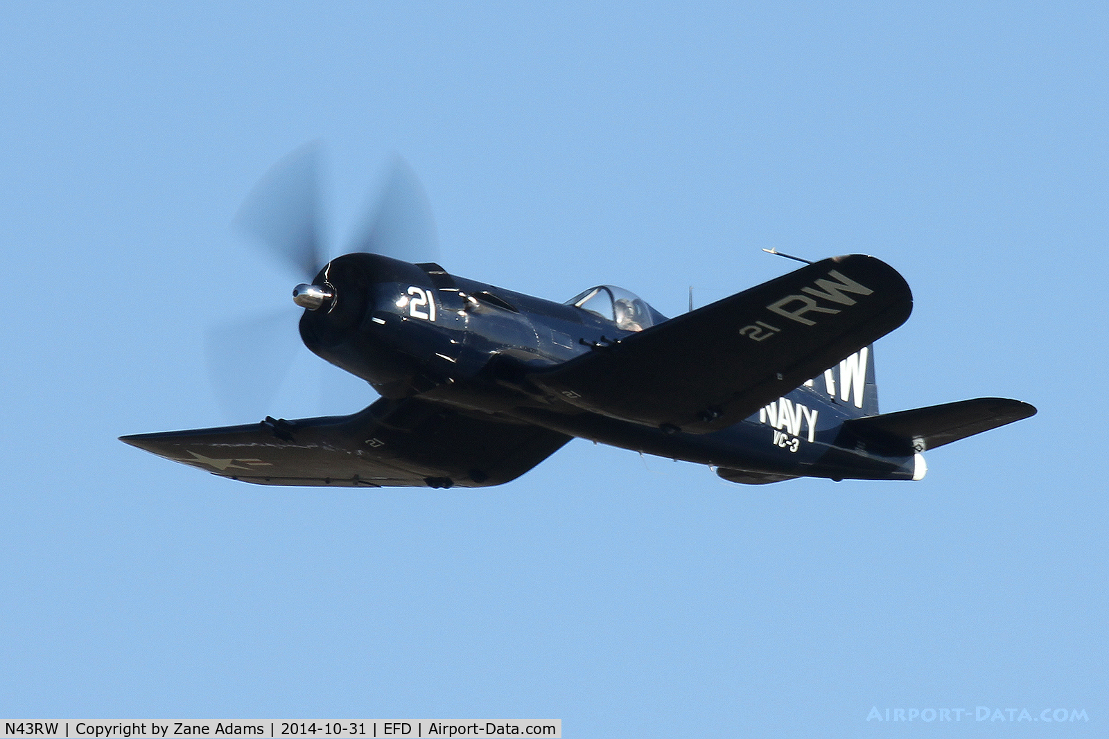 N43RW, Vought F4U-5 Corsair C/N Not found (Bu121881), At the 2014 Wings Over Houston Airshow