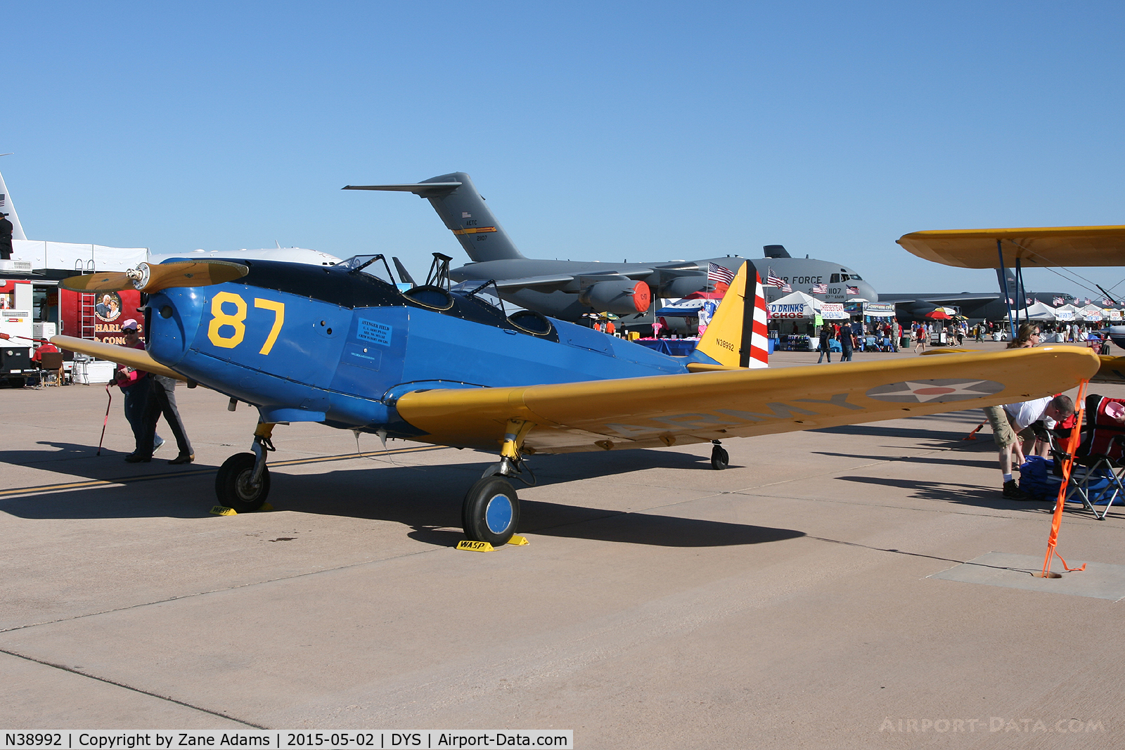 N38992, 1944 Fairchild PT-19 C/N 9014AE, At the 2015 Big Country Airshow, Dyess AFB, TX