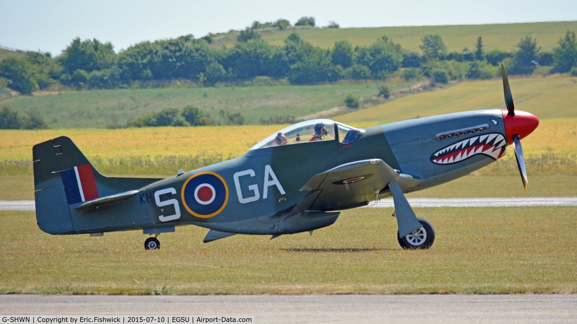 G-SHWN, 1944 North American P-51D Mustang C/N 122-40417, x. KH774 preparing for The Flying Legends Air Show, July 2015.