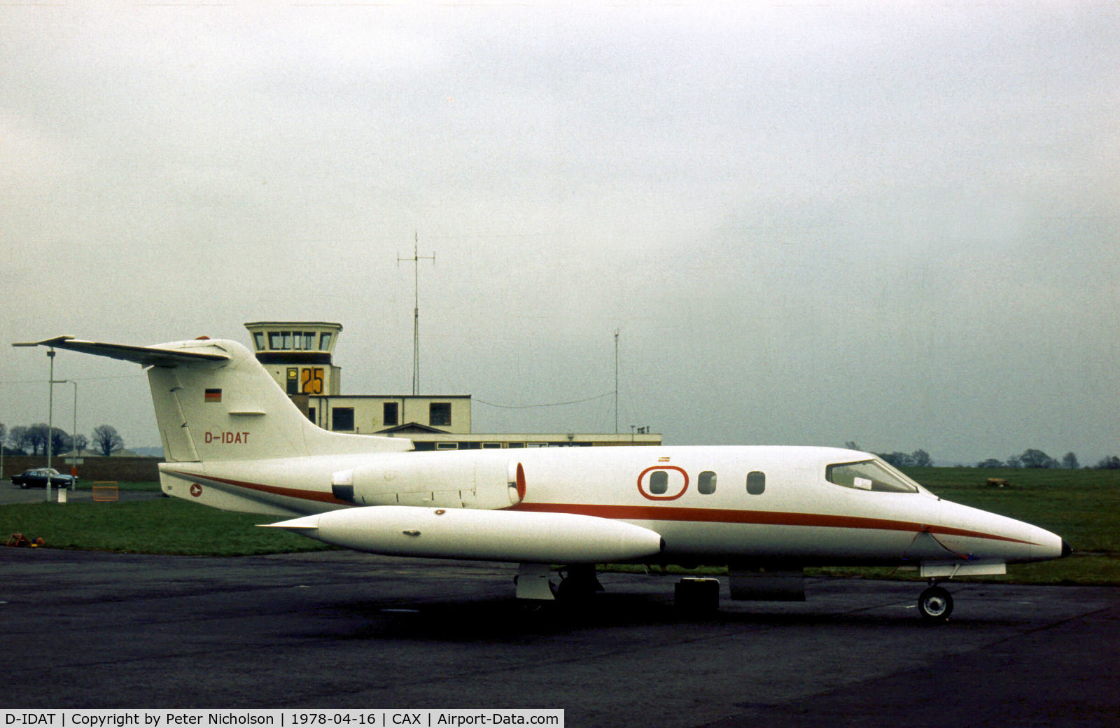 D-IDAT, 1973 Learjet 24D C/N 24-261, Learjet 24D visitor to Carlisle in the Spring of 1978.