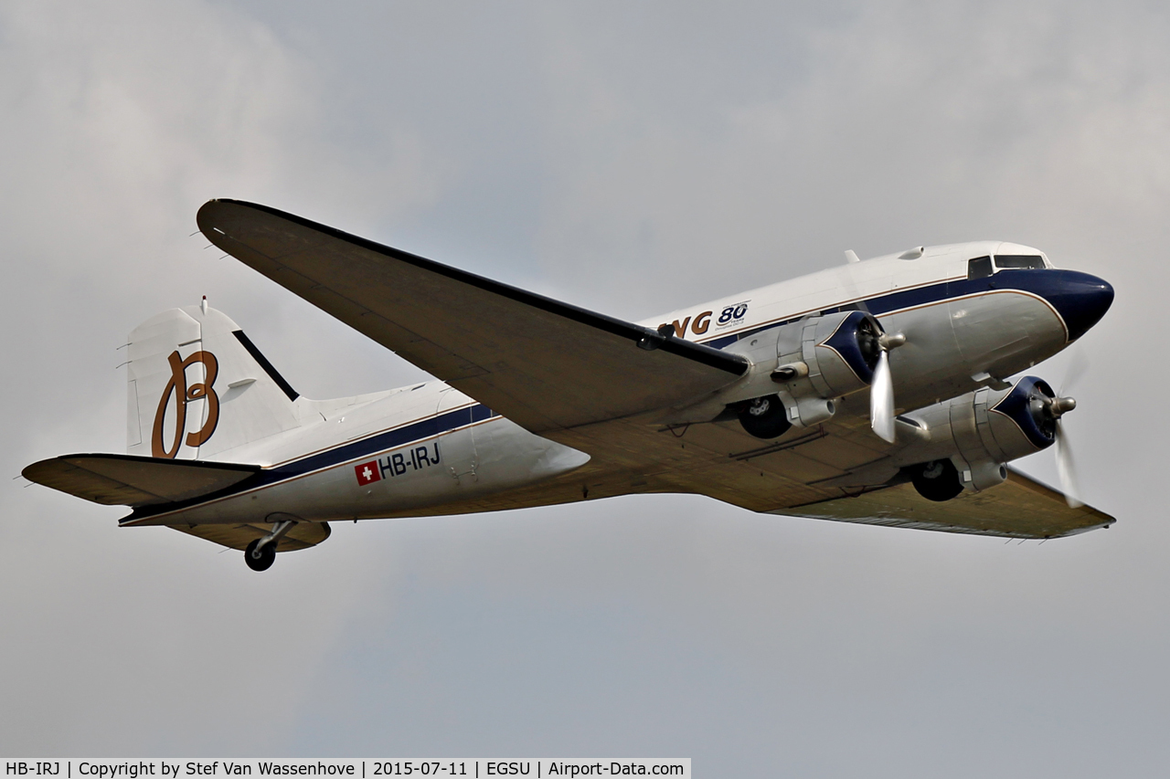 HB-IRJ, 1940 Douglas DC-3A-S4C4G C/N 2204, Flying Legends Duxford 2015.