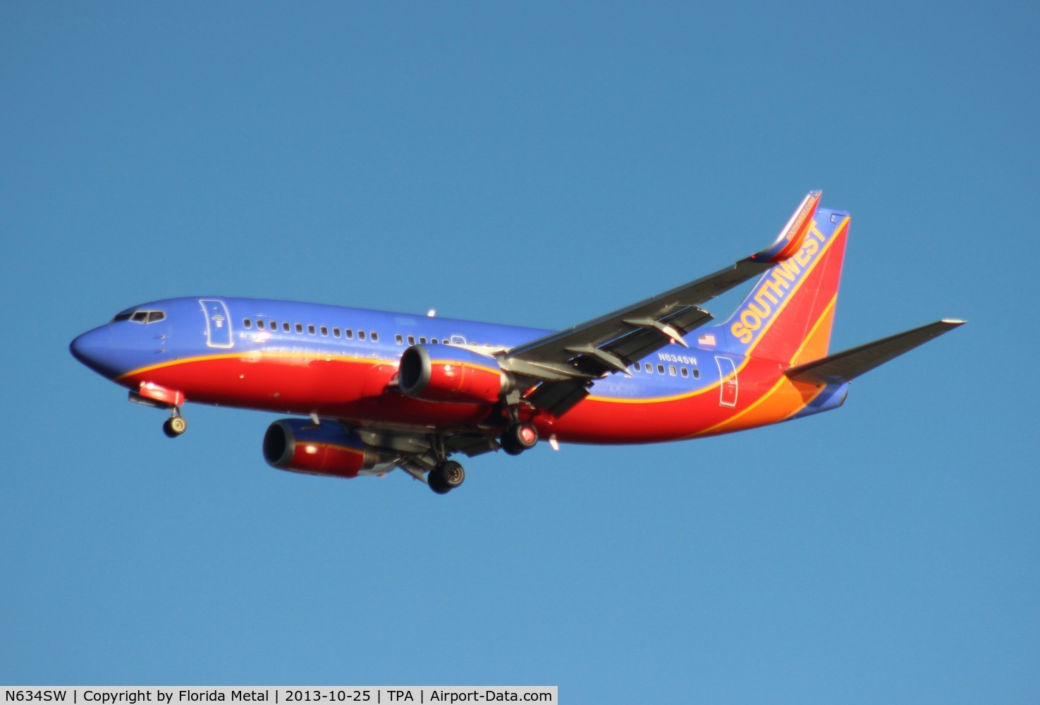 N634SW, 1996 Boeing 737-3H4 C/N 27937, Southwest