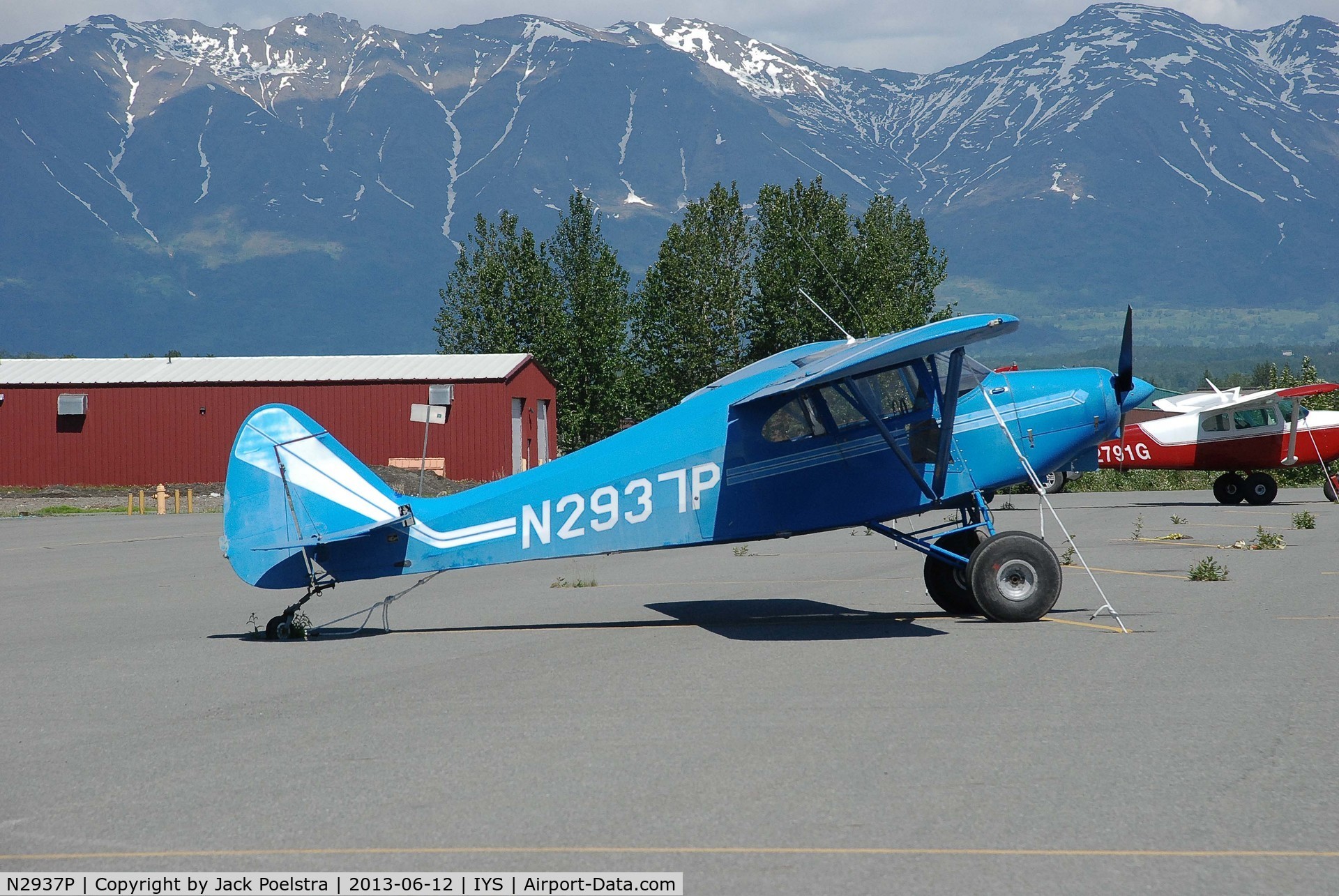 N2937P, 1955 Piper PA-22-150 C/N 22-3206, At ramp of Wasilla airport AK