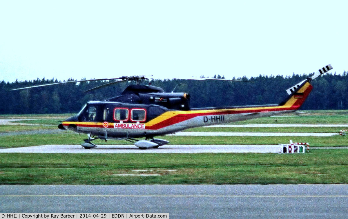 D-HHII, Bell 412HP C/N 36046, Bell 412HP [36046] (HDM-Flugservice GmbH) Nuremberg-Nurnberg~D 08/09/1993. From a slide.