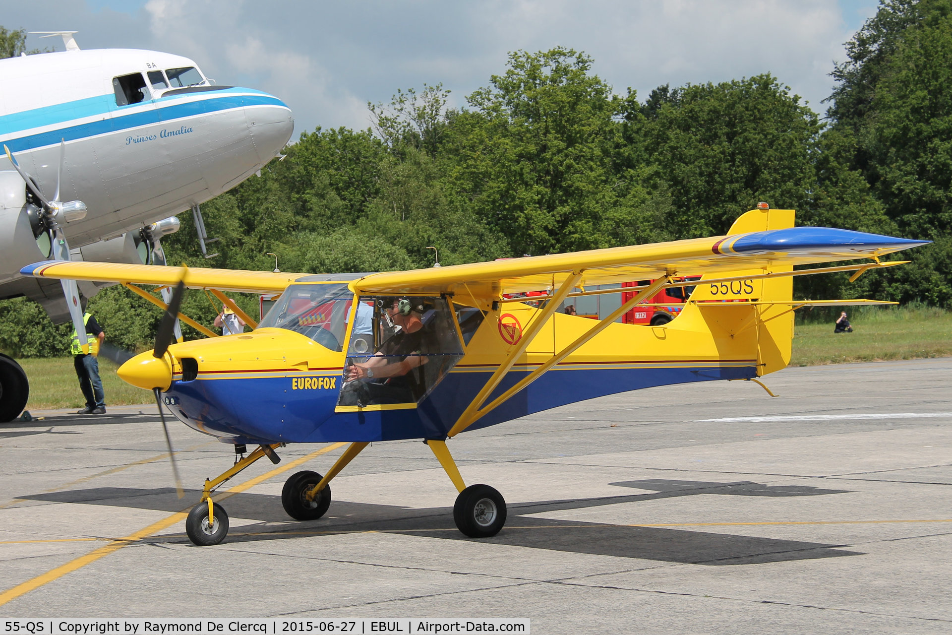 55-QS, 2005 Aeropro Eurofox C/N 17605, Former PH-3X2,   55-QS at Ursel Avia 2015.