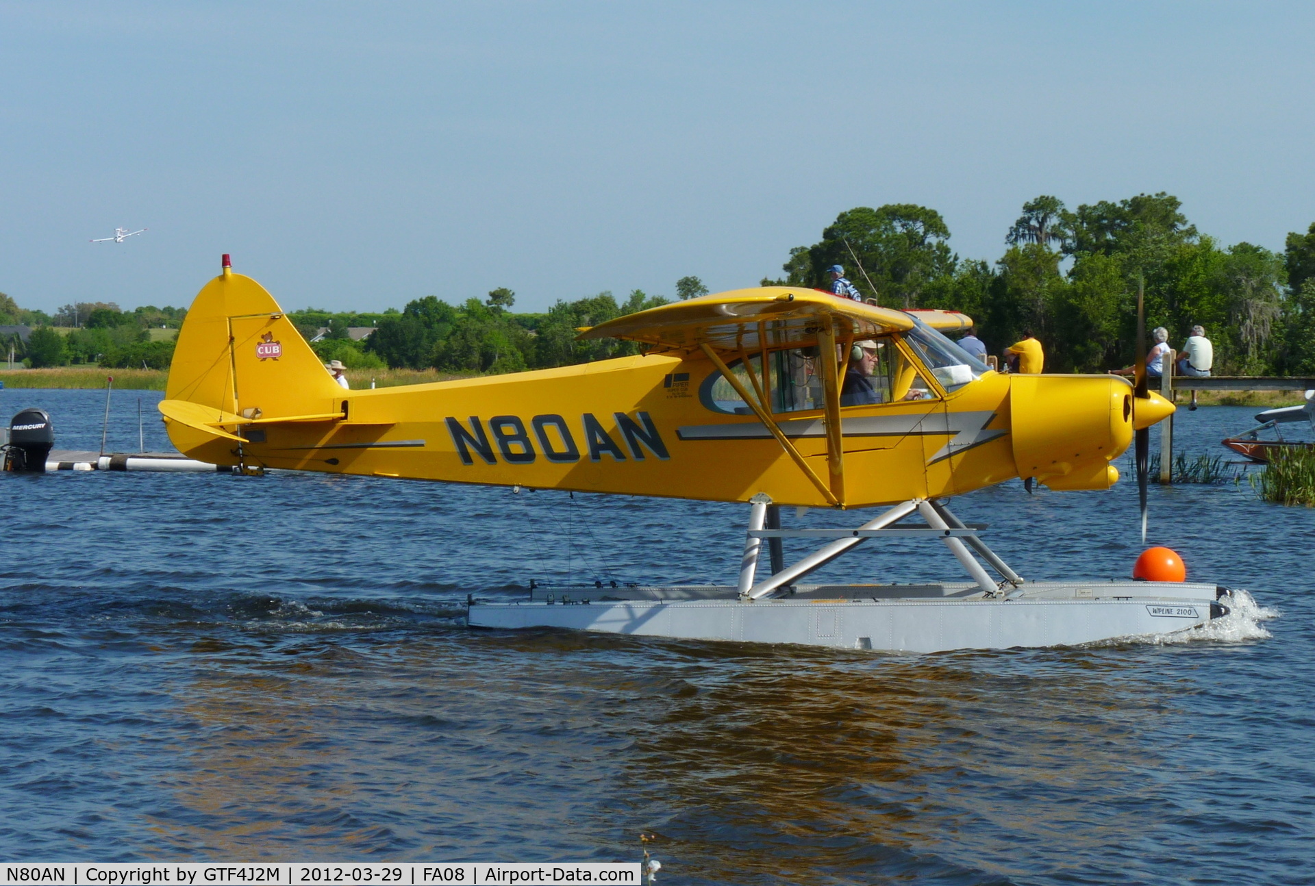 N80AN, 1980 Piper PA-18-150 Super Cub C/N 18-8109003, N80AN at Lake Agnes Splash-in 29.3.12