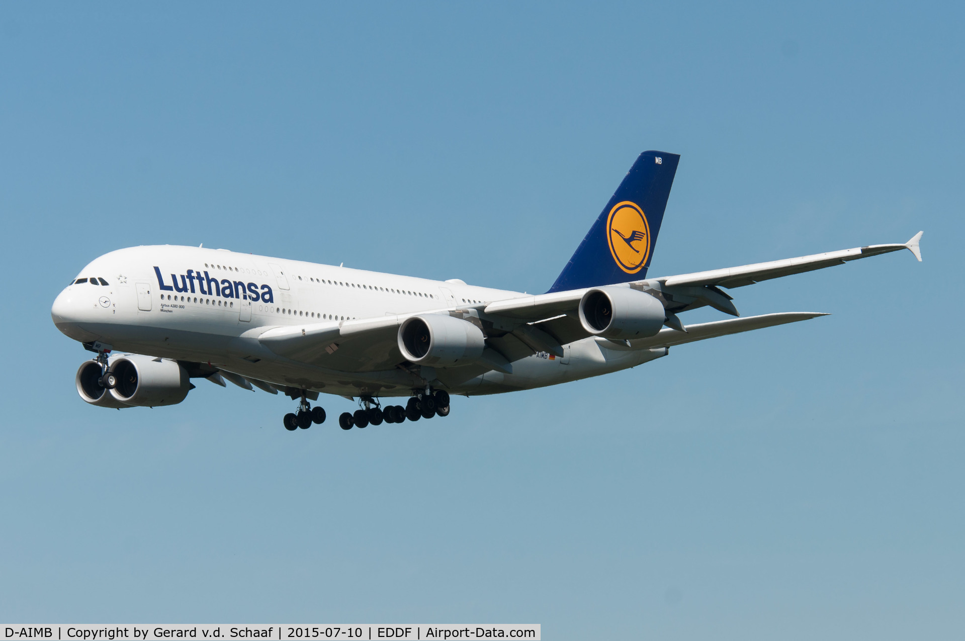 D-AIMB, 2010 Airbus A380-841 C/N 041, Frankfurt, July 2015