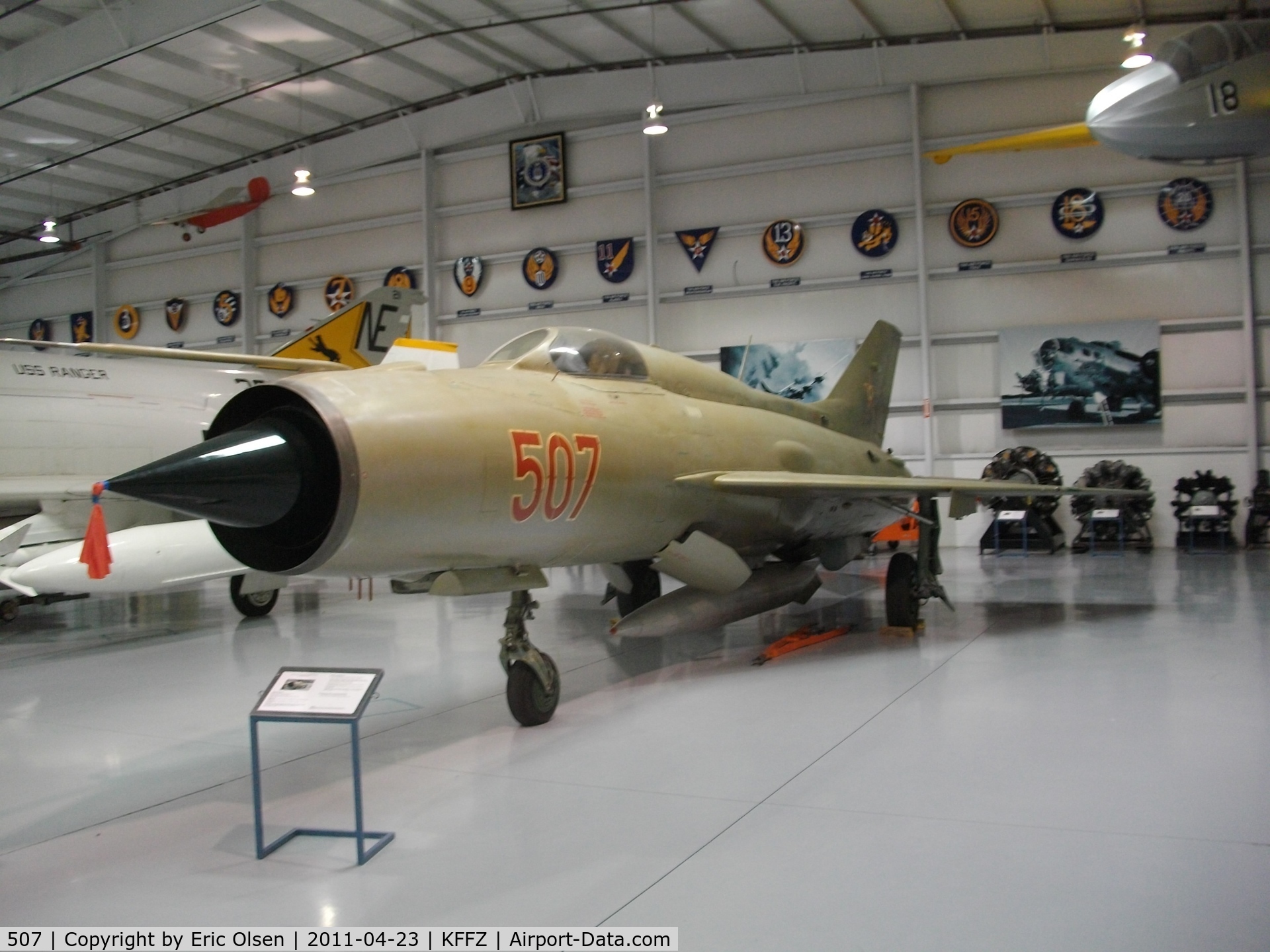 507, Mikoyan-Gurevich MiG-21PF C/N 760507, MiG-21PF at the Commemorative Air Force Arizona Wing.