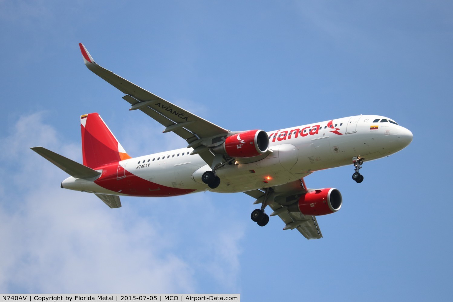 N740AV, 2015 Airbus A320-214 C/N 6411, Avianca