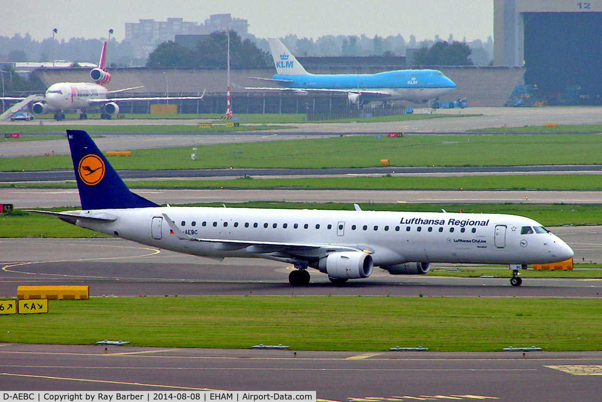 D-AEBC, 2009 Embraer 195LR (ERJ-190-200LR) C/N 19000320, Embraer Emb_195-200LR [19000320] (Lufthansa Regional) Amsterdam-Schiphol~PH 08/08/2014
